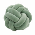 Cuscino decorativo a nodo 30 cm in tessuto verde salvia - soffice per divano e letto