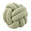 Cuscino decorativo a nodo 30 cm in tessuto morbido verde salvia - stile moderno