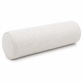 Cuscino cilindrico 20 x 50 cm in tessuto a maglia bianco - supporto decorativo