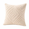 Cuscino decorativo quadrato 45 x 45 cm in cotone avorio stile boho