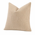 Cuscino decorativo 45 x 45 cm in tessuto a coste beige per divano stile moderno