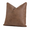 Cuscino decorativo 45 x 45 cm effetto pelle marrone - per arredo moderno