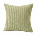 Cuscino decorativo quadrato 45 cm in tessuto verde salvia a rilievo