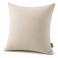 Cuscino decorativo 45 x 45 cm in tessuto beige - quadrato morbido per divano e letto