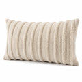 Cuscino decorativo rettangolare 50 x 30 cm in tessuto beige a rilievo - stile boho