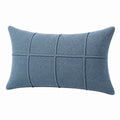 Cuscino decorativo rettangolare 50 x 30 cm in tessuto bouclé blu stile moderno